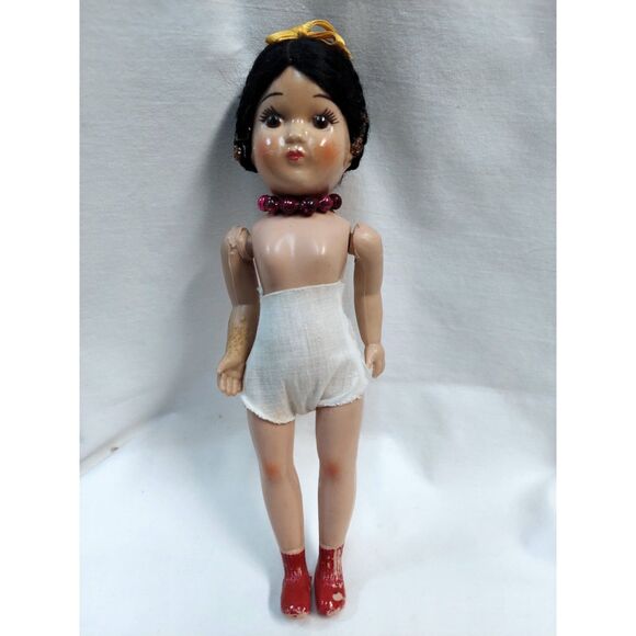 Vintage Latina Doll with Beautiful Dress hispanic spanish 9.5 in. Moveable Arms - Picture 4 of 5